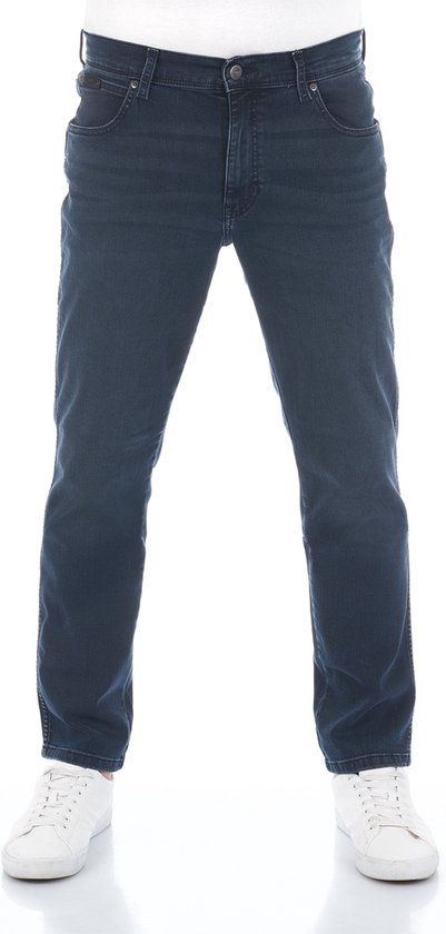 Wrangler Heren Jeans Broeken Texas Slim Stretch slim Fit Blauw 32W / 32L Volwassenen