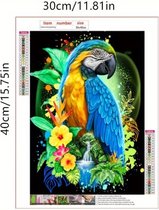 Diamond Painting ara - papegaai 30x40 cm - hobbypakket