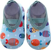 Anti slip schoentjes - Zwemschoenen - Waterschoenen - Strandschoentjes - kinderen - maat L (maat 24-25-26) - Visjes