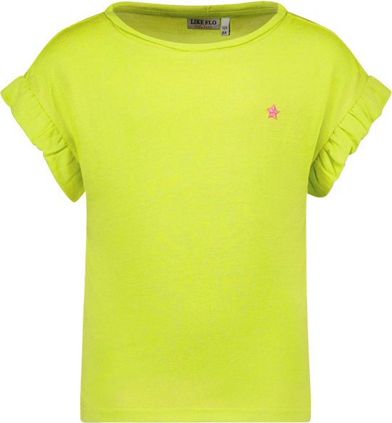 Like Flo F402-5430 Meisjes T-shirt - Lime - Maat 128