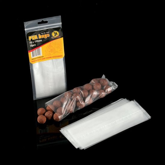 EXC PVA Bags Small - 70x140mm - 20 stuks - PVA zakjes Karper vissen - Hengelsport van Merkloos — afbeelding 3