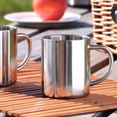 2 x tasses thermiques en acier inoxydable 350 ml par tasse tasse isotherme à double paroi tasse à café tasse thermique incassable tasse de camping lavable au lave-vaisselle (350