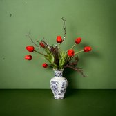 Seta Fiori - Real Touch tulpen - 10 stuks - Tulpen boeket - 45cm - rood