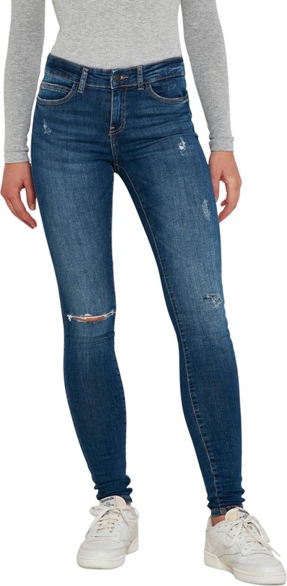 Noisy May Dames Jeans Broeken NMLUCY NW AZ155MB skinny Fit Blauw 28W / 32L Volwassenen