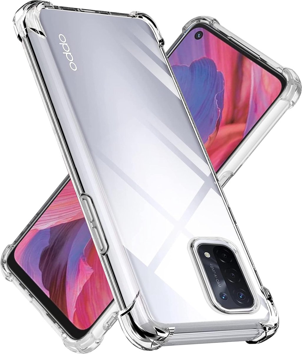 Shockproof Soft TPU hoesje Silicone Case Geschikt voor: Oppo A54 - Transparant