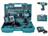 Makita DHP 453 SGX5 accu klopboormachine 18 V 42 Nm + 1x accu 6.0 Ah + lader + 101-delige accessoireset + koffer