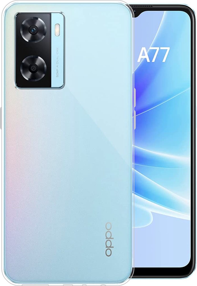 Flexibele achterkant Silicone hoesje Transparant Geschikt voor: Oppo A77
