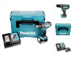 Makita DHP 482 RT1J accu klopboormachine 18V 62Nm in Makpac + 1x 5.0 Ah accu + lader