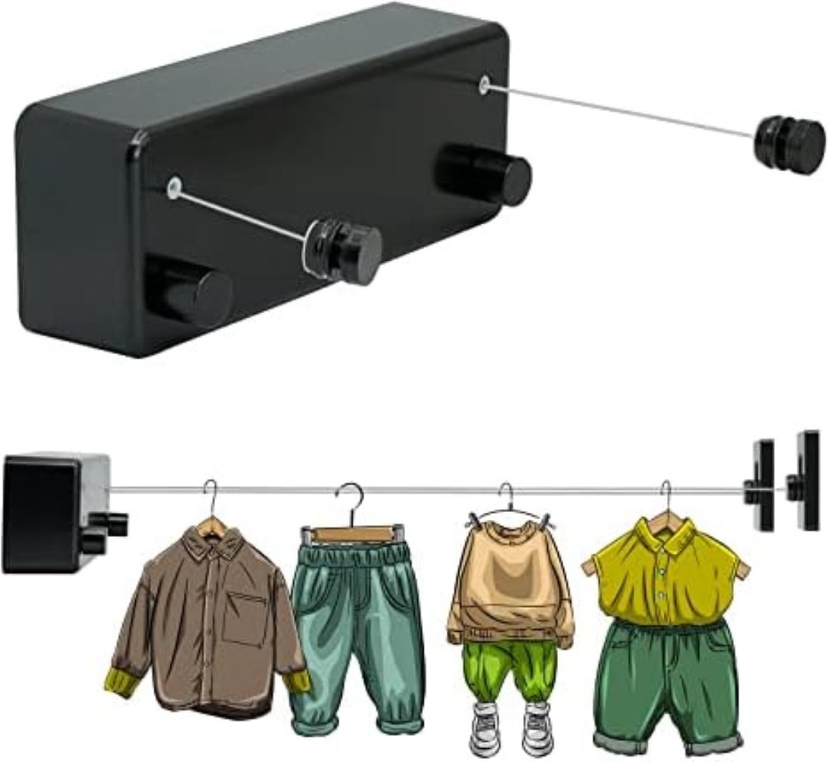 Goedkoopste Waslijn Uittrekbaar - Waslijn Roldrooglijn - Drooglijn Uittrekbaar - Waslijndraad - Roldrooglijn