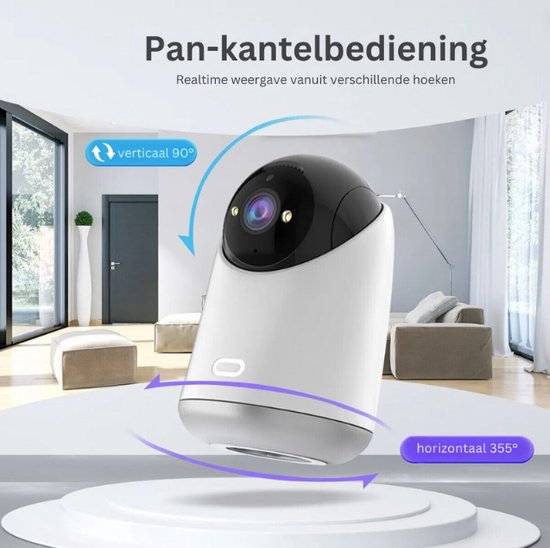 LICAEVEY 2K Raambeveiligingscamera, Geen Boorstick op WiFi-camera met