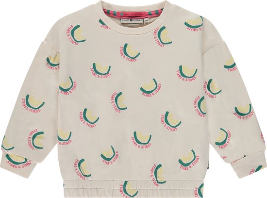 Stains and Stories girls sweatshirt Meisjes Trui - offwhite - Maat 116