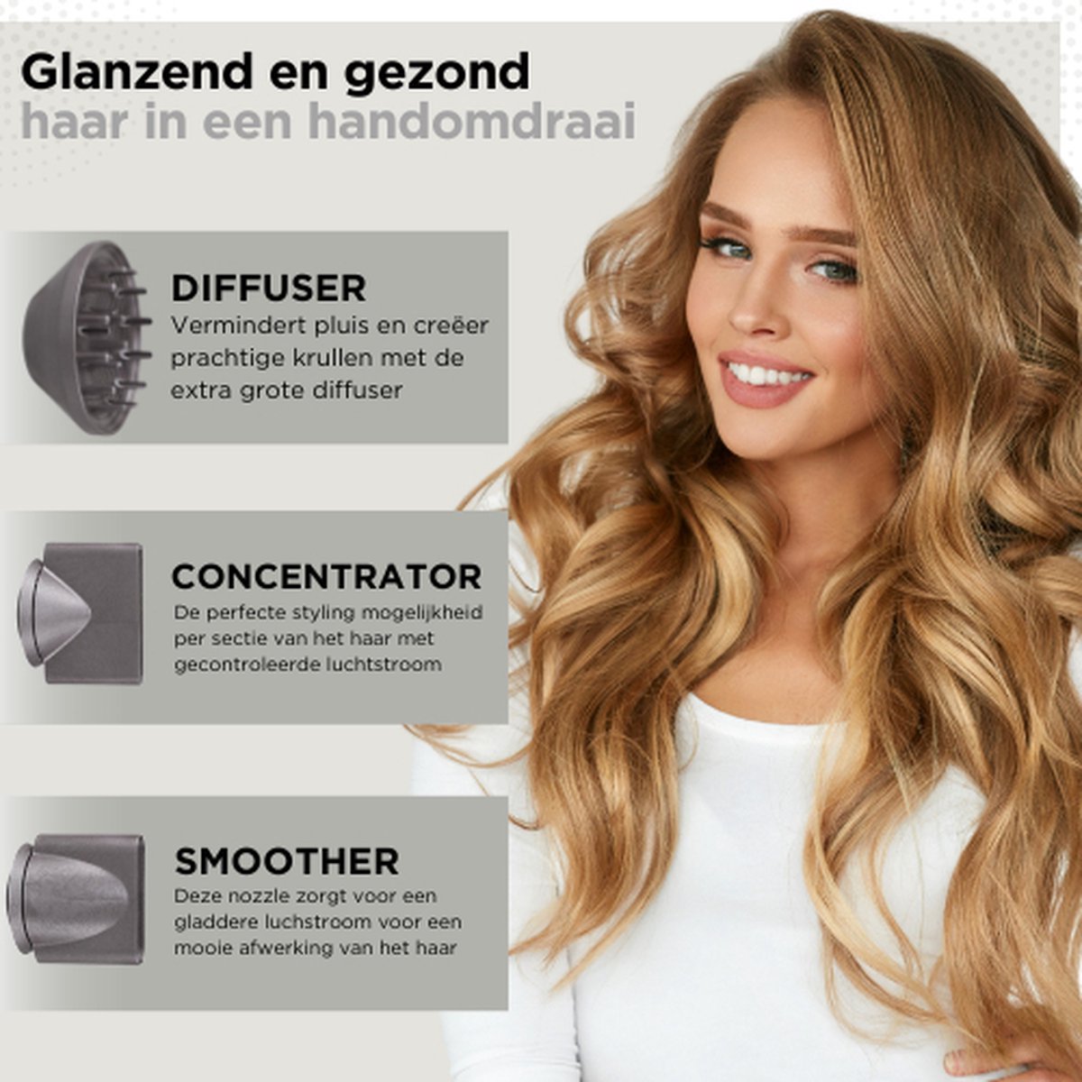 Föhn met Diffuser - Aestra - 110.000RPM - afbeelding 2