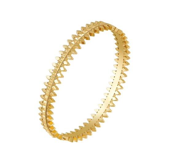 Gouden armband - maat 17 / 18 cm - chique design - Unisex - perfect kado - trendy sieraad - juweel