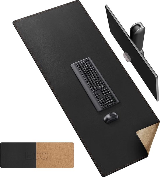 Vyaaa L-vormige lederen bureaumat, gamingmuismat voor hoekbureau-onderlegger, kantoor en thuis, 100 x 100 x 43 cm, paars Vyaaa L-vormige lederen bureaumat, gamingmuismat voor hoekbureau-onderlegger, kantoor en thuis, 100 x 100 x 43 cm, paars