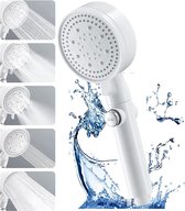 Douchekop Hogedrukdouche Waterbesparende handdouche 5 straalsoorten Handdouche voor baden en spa (wit)