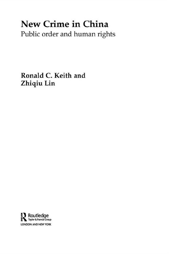 Routledge Contemporary China Series - New Crime in China - cover