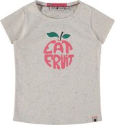 Stains and Stories girls shirt short sleeve Meisjes T-shirt - offwhite - Maat 110