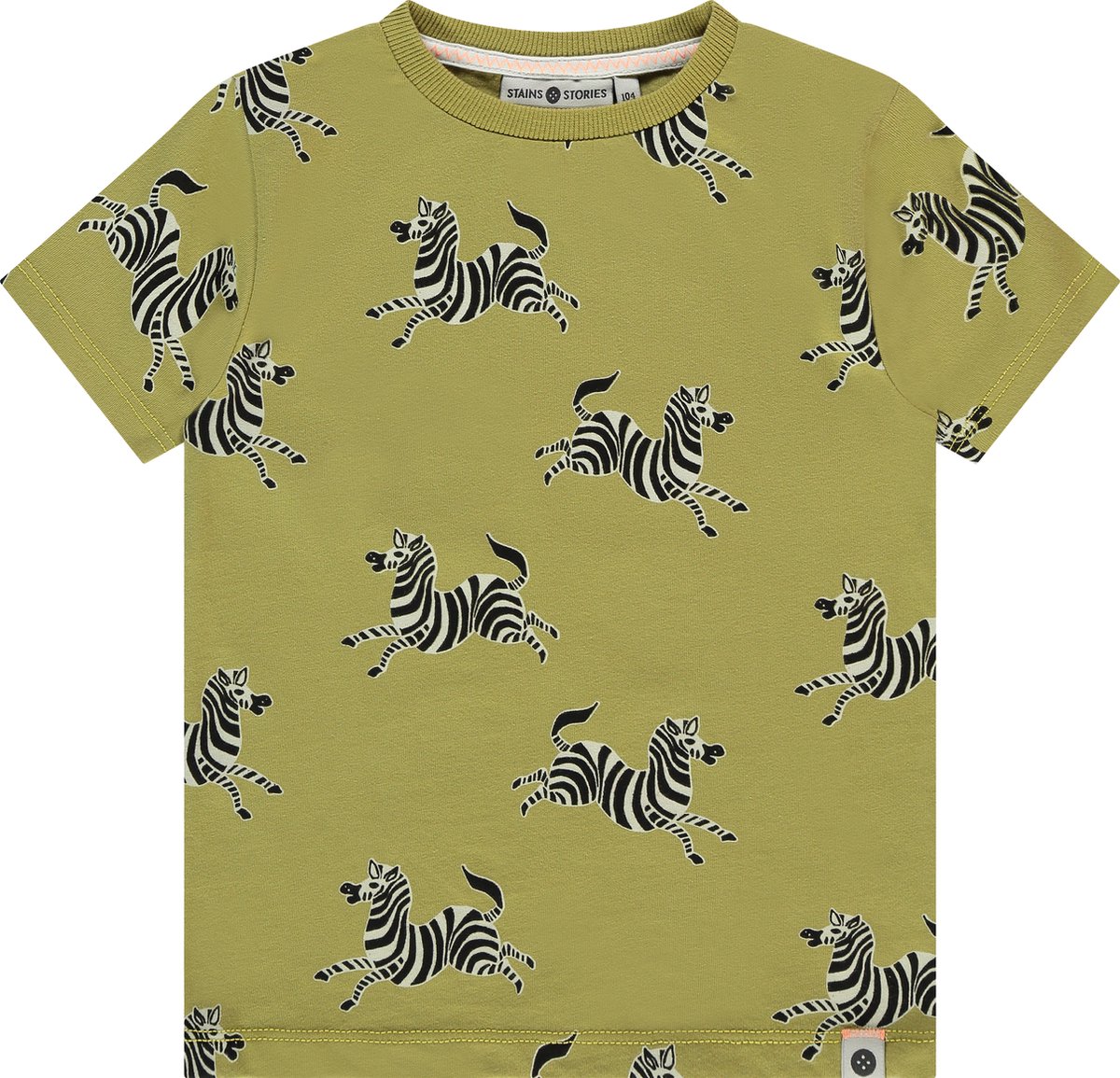 Stains and Stories boys t-shirt short sleeve Jongens T-shirt - kiwi - Maat 92