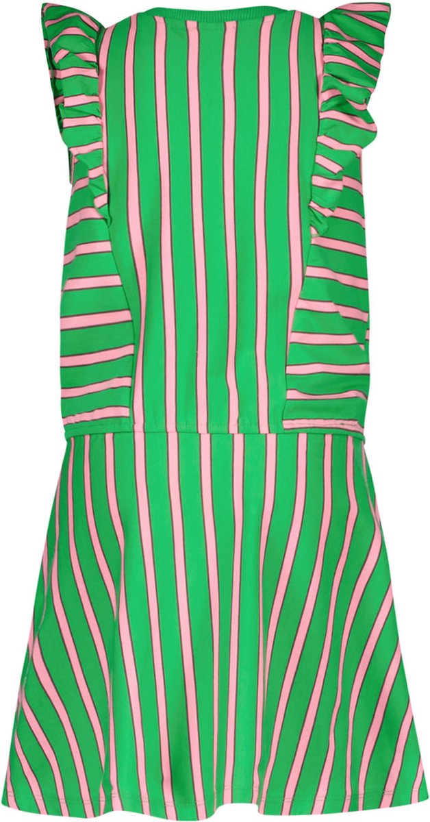 Like Flo F402-5860 Meisjes Jurk - Green stripe - Maat 128