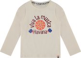 Stains and Stories girls shirt long sleeve Meisjes T-shirt - offwhite - Maat 92
