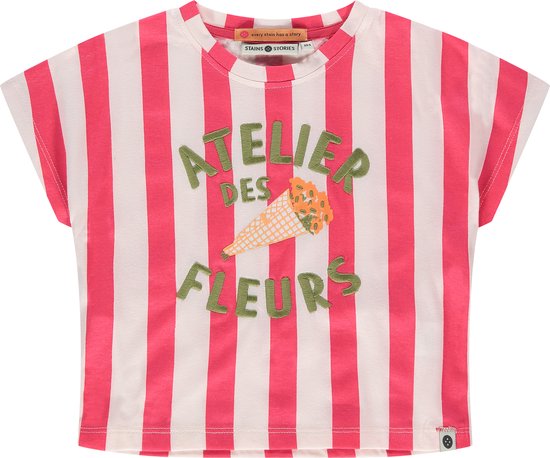 Stains and Stories girls t-shirt short sleeve Meisjes T-shirt - teaberry