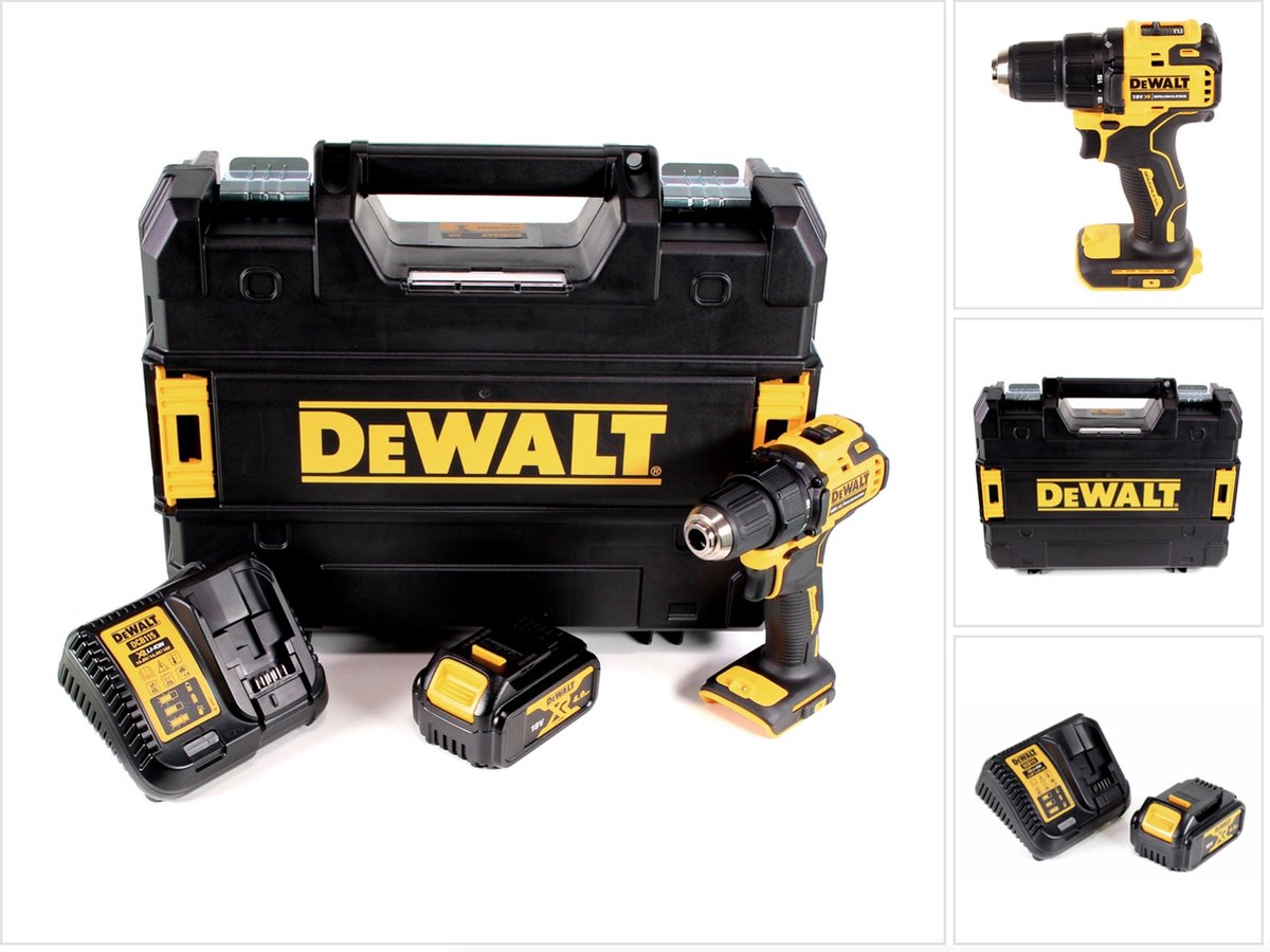 DeWalt DCD 708 M1T accuboormachine 18 V Li-Ion Brushless in TSTAK Box + 1 x 4,0 Ah accu + oplader