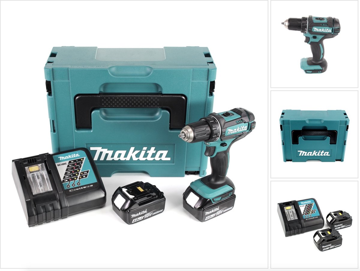 Makita DDF482RMJ 18V Li-Ion accu boor-/schroefmachine set (2x 4.0Ah accu) in Mbox thumbnail 2