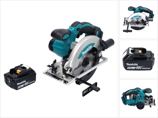 Makita DSS 610 T1 accu cirkelzaag 18 V 165 mm + 1x accu 5.0 Ah - zonder oplader