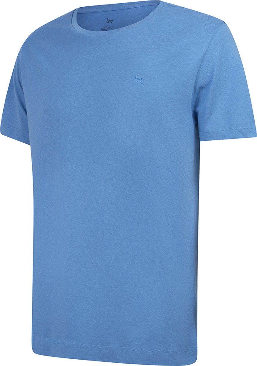 Undiemeister T-shirt - T-shirt heren - Casual fit - Korte mouwen - Gemaakt van Mellowood - Ronde hals - Mountain Sky (blauw) - Anti-transpirant - S