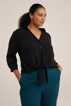 WE Fashion Dames Geweven blouse - Curve