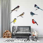 Muursticker losse vogels - Hoogte vogel 20 cm - baby en kinderkamer - muursticker dieren