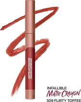 L'Oréal Paris Infallible - Crayon à Lèvres Mat - 509 - Flirty Toffee - Rouge à lèvres - Longue Tenue - 1,3 g