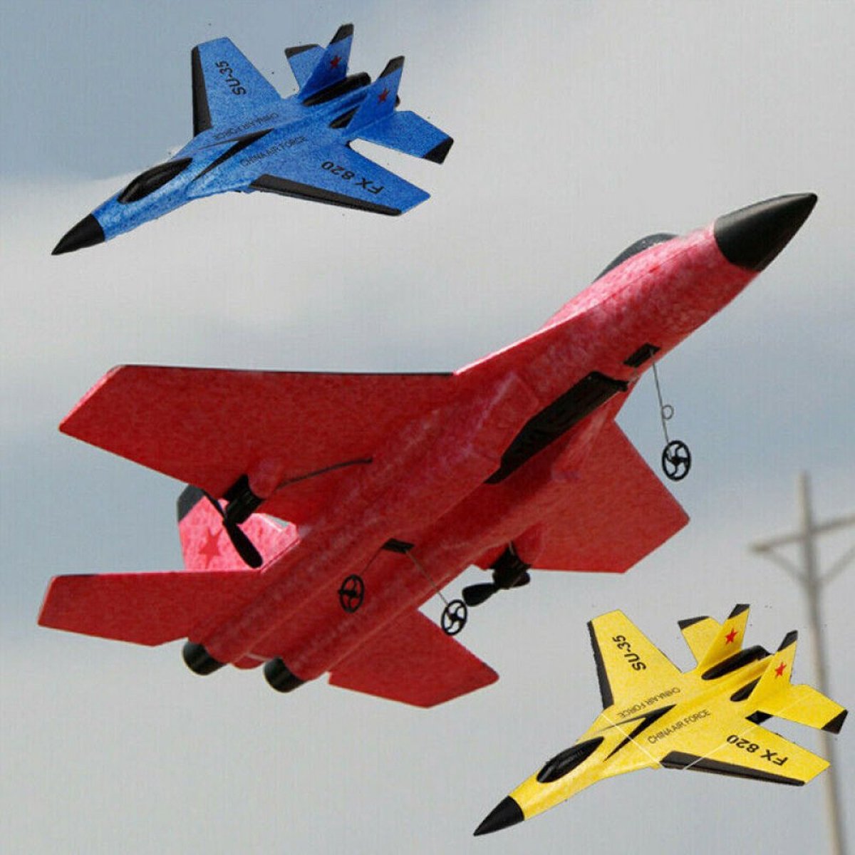 FX Airplane Anti-Crash Rc Gevechtsvliegtuig Waterproof Epp schuim 2.4Ghz Afstandsbediening 2 batterijen Kleuren!!