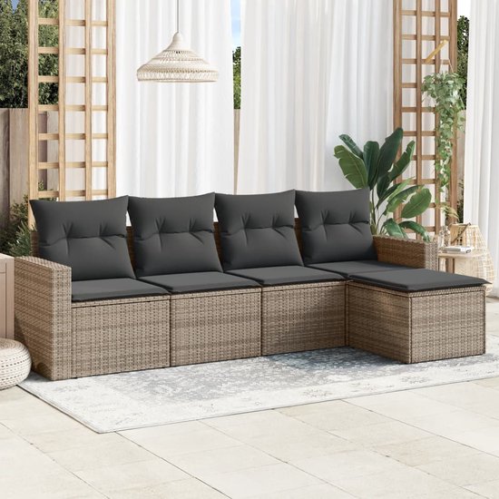 vidaXL-5-delige-Loungeset-met-kussens-poly-rattan-grijs