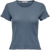 Only T-shirt Onlcarlotta S/s Top Jrs Noos 15256154 Blue Mirage Dames Maat - S