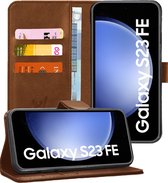 Hoesje geschikt voor Samsung Galaxy S23 FE - Portemonnee Book Case Bruin