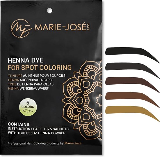 Marie-Jose & Co Henna Wenkbrauwverf 5 kleuren