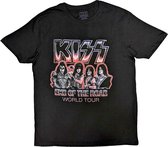 Kiss - End Of The Road Tour Red Heren T-shirt - L - Zwart