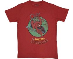 Marvel Spider-Man - Shooting Webs Heren T-shirt - XL - Rood