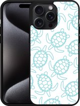Cazy Hardcase Hoesje geschikt voor iPhone 15 Pro Max Schildpadjes