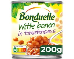 Bonduelle - Witte Bonen in Tomatensaus - 200 gram - Doos 12 blik