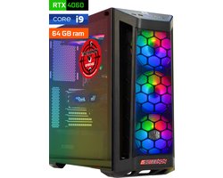 ScreenON - Game Computer / Gaming PC - Intel Core i9 - 2TB M.2 SSD - 64GB RAM - RTX 4060 - Game PC TX46291 - Windows 11
