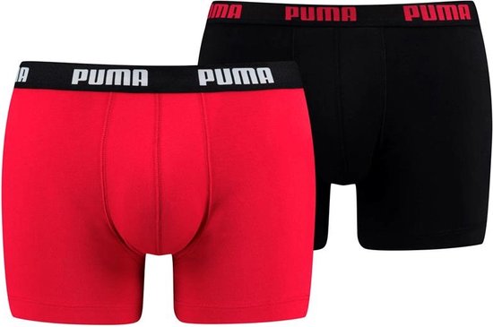Puma Heren Boxershort 2-pak- Zwart - rood - XL