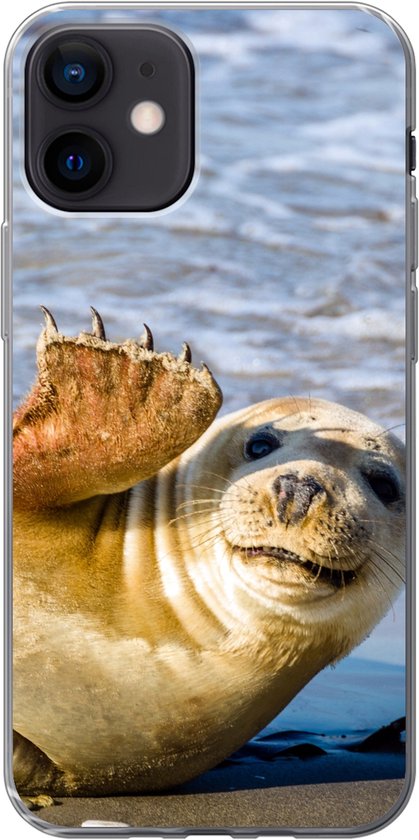 Coque iPhone 12 - Sceau - Drôle - Ondulation - Coque de téléphone en Siliconen