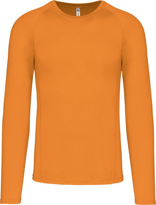 SportOndershirt Unisex XXL Proact Lange mouw Orange 88% Polyester, 12% Elasthan