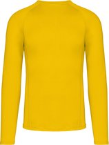 SportOndershirt Unisex XS Proact Lange mouw Sporty Yellow 88% Polyester, 12% Elasthan