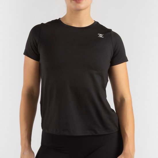 Zeuz T-shirt de Sport pour Femme - Vêtements de Sport - Vêtements de Fitness - Vêtements de Sport pour Femmes pour Fitness, CrossFit & Gym - Noir - Taille M