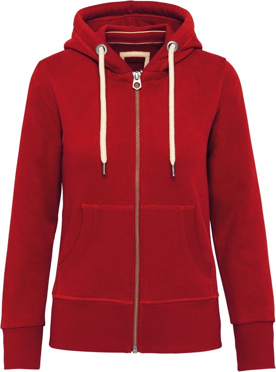 Sweatshirt Dames XXL Kariban Lange mouw Vintage Dark Red 80% Katoen, 20% Polyester
