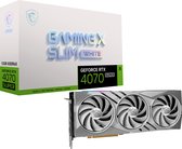 MSI GeForce RTX 4070 SUPER 12G GAMING X SLIM WHITE - Videokaart - 12GB GDDR6X - PCIe 4.0 - 1x HDMI - 3x DisplayPort - 3 ventilatoren