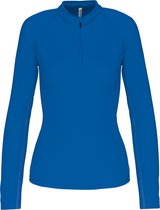 Sweatshirt Femme XXL PROACT� Col 1/4 zip Manches longues Sportif Blue Royal 100% Polyester